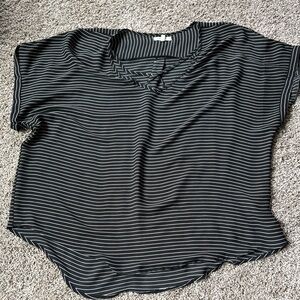 Maurices Gray and Black Dolman Sleeve Boxy T-Shirt